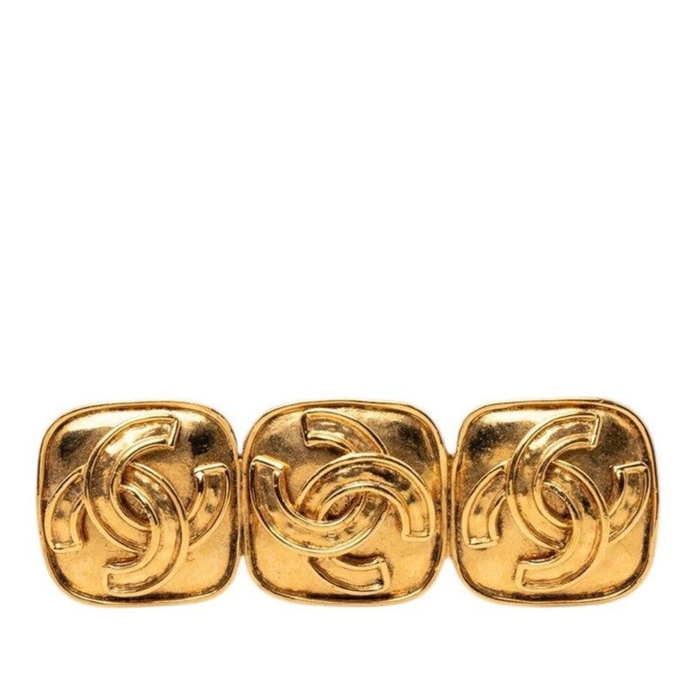 Chanel CC Logo Brooch Gold Plated